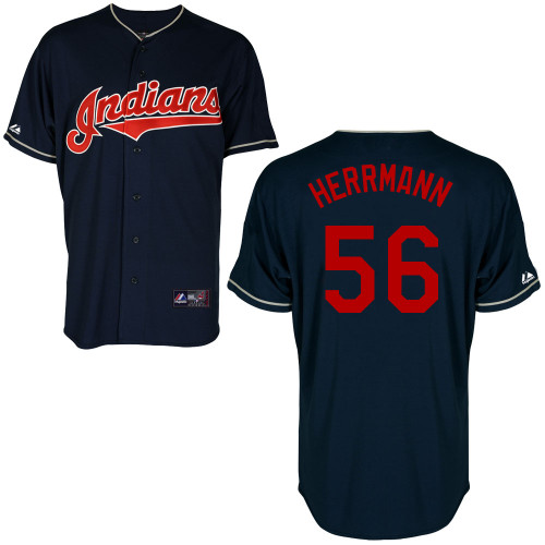 Frank Herrmann #56 mlb Jersey-Cleveland Indians Women's Authentic Alternate Navy Cool Base Baseball Jersey